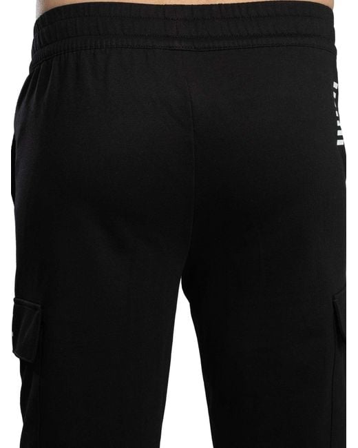EA7 Black Logo Regular Joggers for men