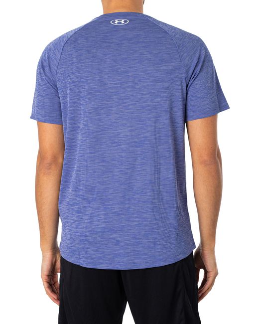 Under Armour Blue Tech Textured T-shirt for men