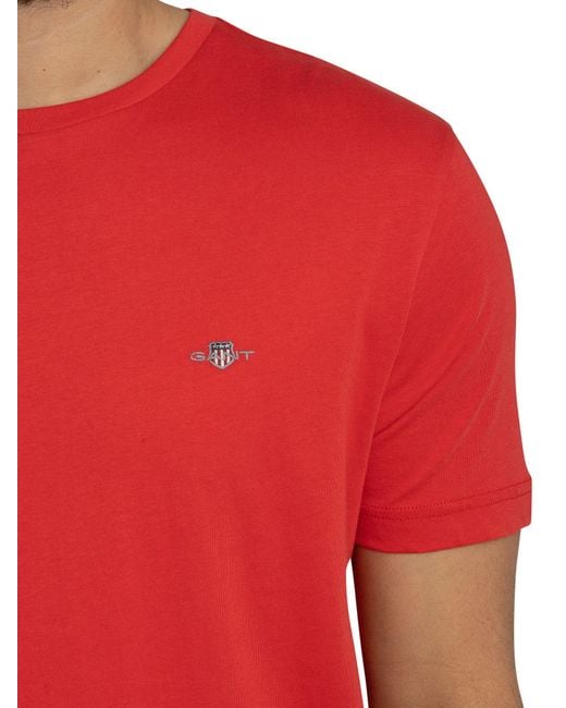 Gant Red Regular Shield T-shirt for men