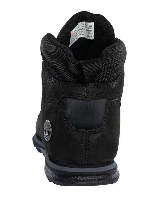Timberland Black Euro Rock Mid Lace Boots for men