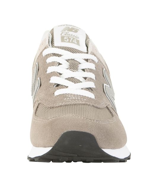 new balance 574 suede trainers in grey