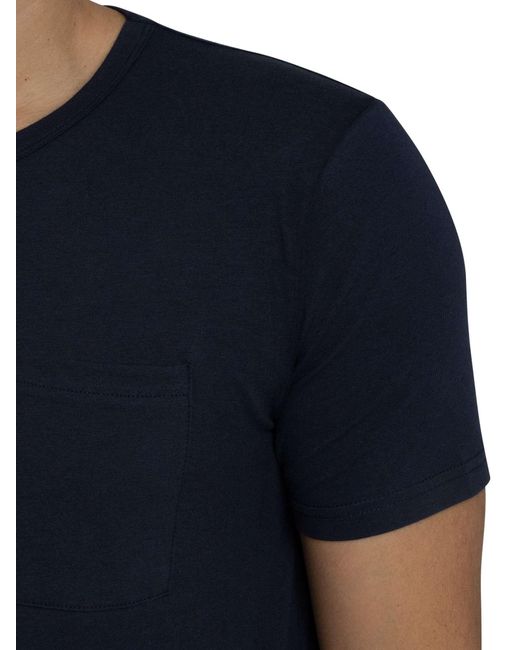 Lyle & Scott Blue 2 Pack Pocket Basic Lounge T-shirts for men