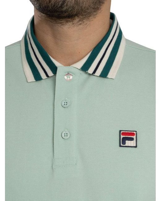Fila Green Achille Heritage Tape Basic Polo Shirt for men
