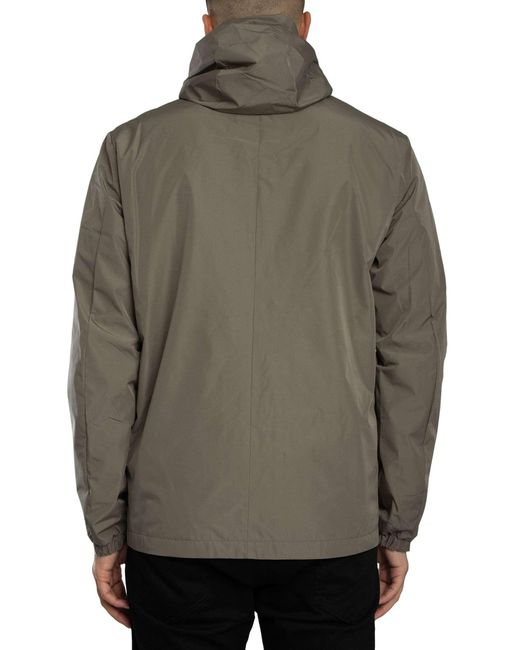 Lyle & Scott Gray Lightweight Hooded Zip Through Jacket for men