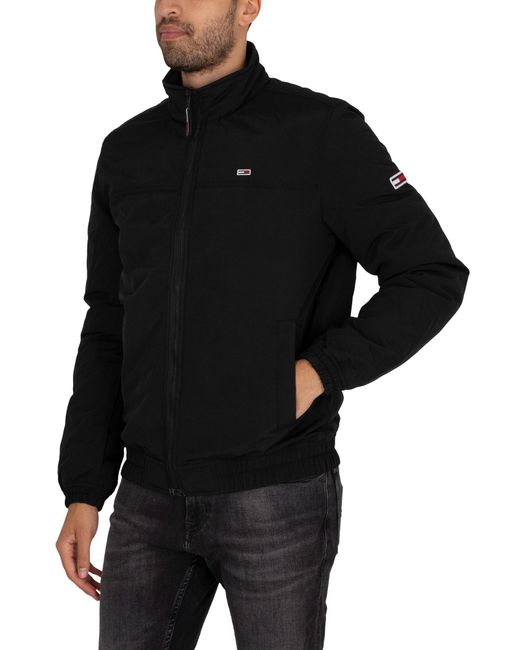 Tommy Hilfiger Denim Essential Padded Jacket in Black for Men | Lyst