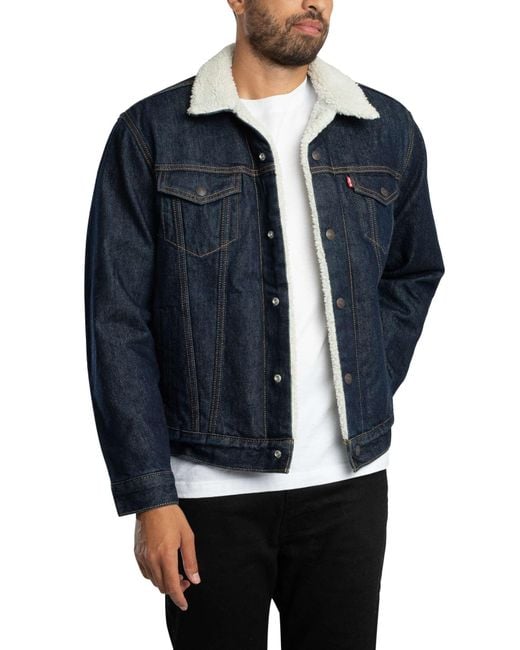Levi's Blue Type 3 Sherpa Trucker Jacket for men