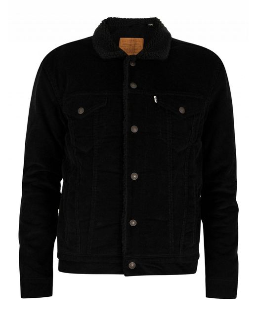 Black corduroy sherpa jacket hotsell