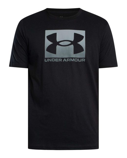 Under Armour Black Loose Boxed Sports Graphic T-shirt for men