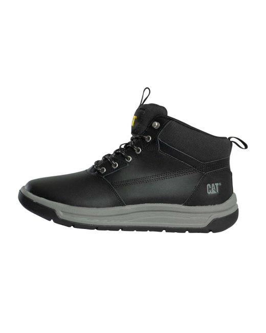 Caterpillar Black Apa Cush Sport Leather Boots for men