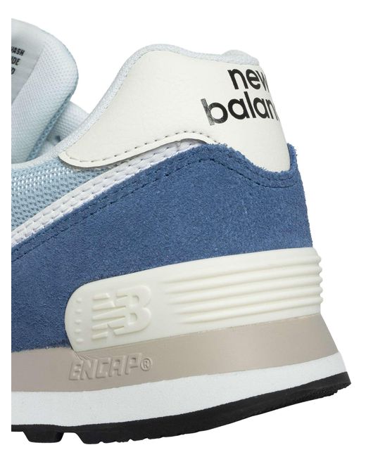 New Balance Blue 574 Suede Trainers for men