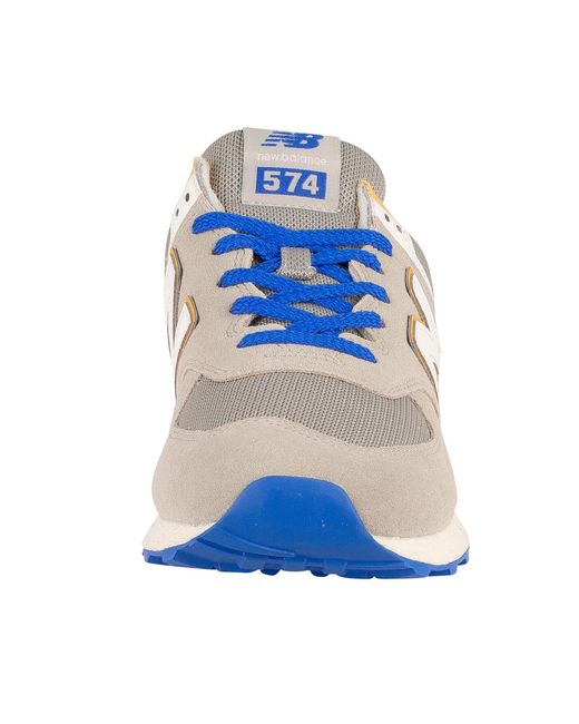 new balance blue suede 574 trainers