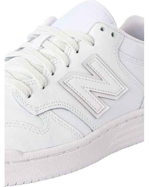 New Balance White Bb480 Leather Trainers for men