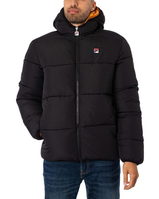 Fila Black Harry Padded Puffer Jacket for men