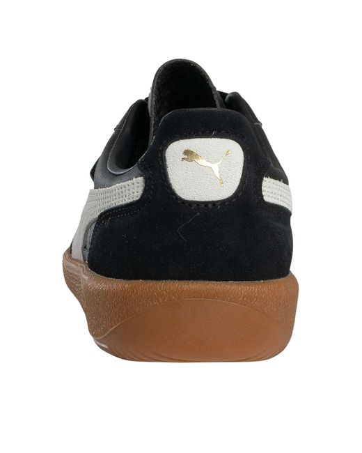 PUMA Black Palermo Leather Trainers for men