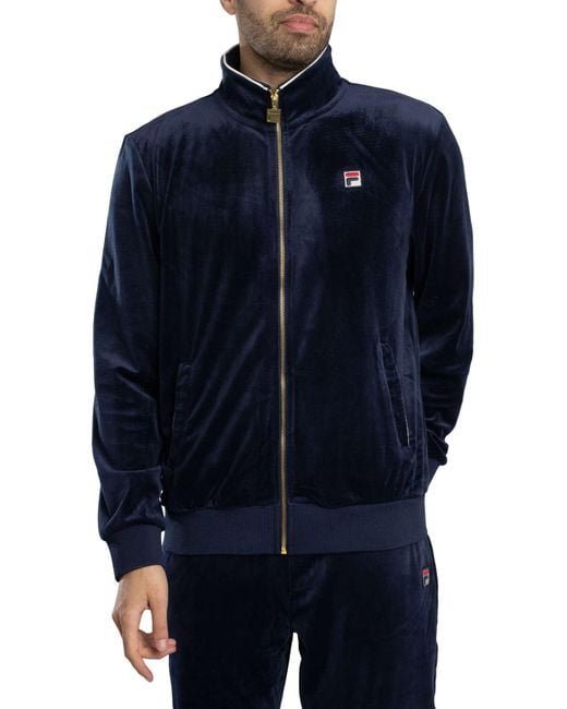 Fila Blue Irving 2 Velour Track Jacket for men