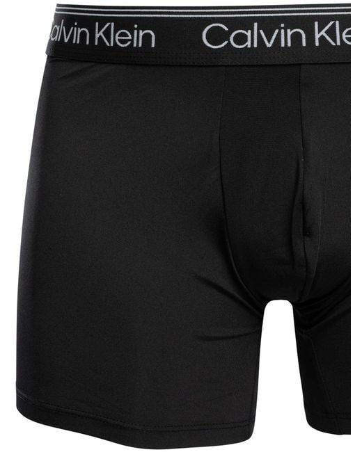 Calvin Klein Black 5 Pack Microfiber Stretch Boxer Briefs for men