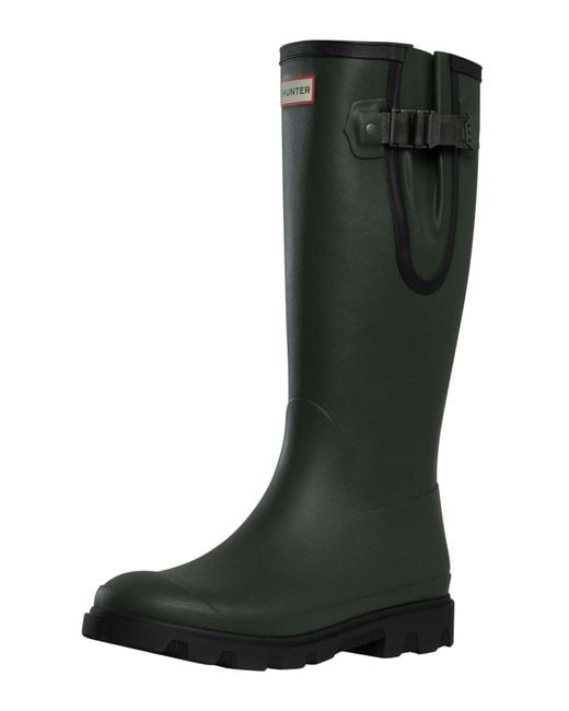 Hunter Green Downpour Field Wellington Boots for men