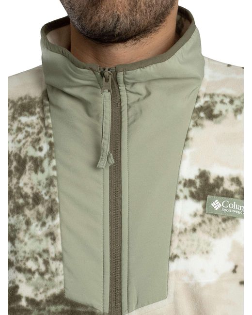 Columbia Gray Sequoia Grove Printed Zip Jacket for men