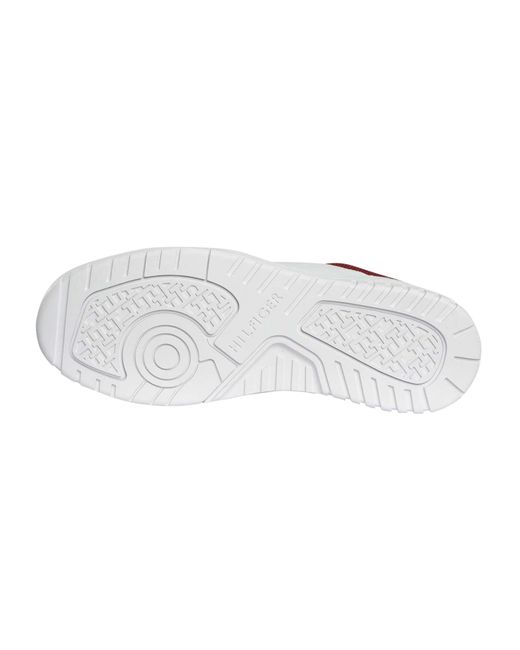 Tommy Hilfiger White Basket Core Leather Trainers for men
