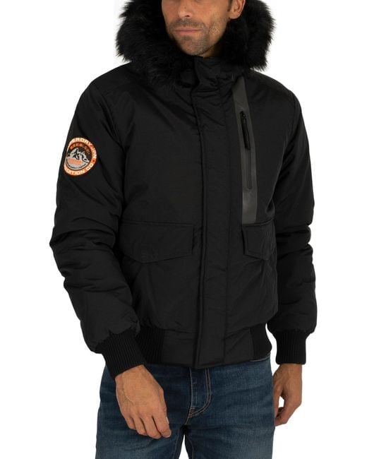 Superdry Everest Bomber Jacket in Black for Men | Lyst