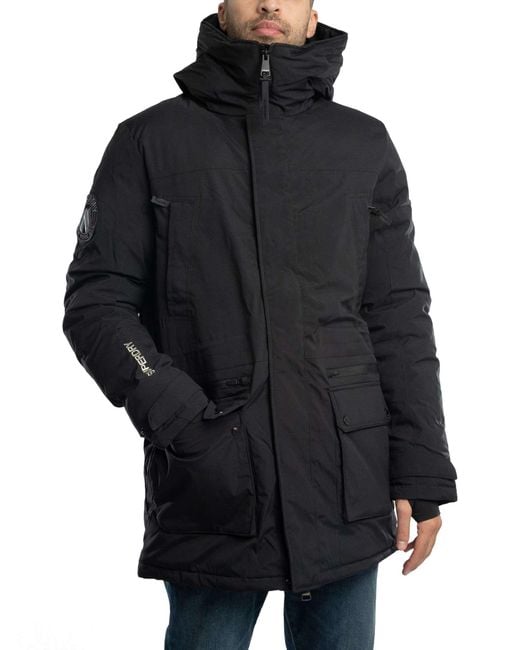 Superdry Blue City Padded Parka Jacket for men