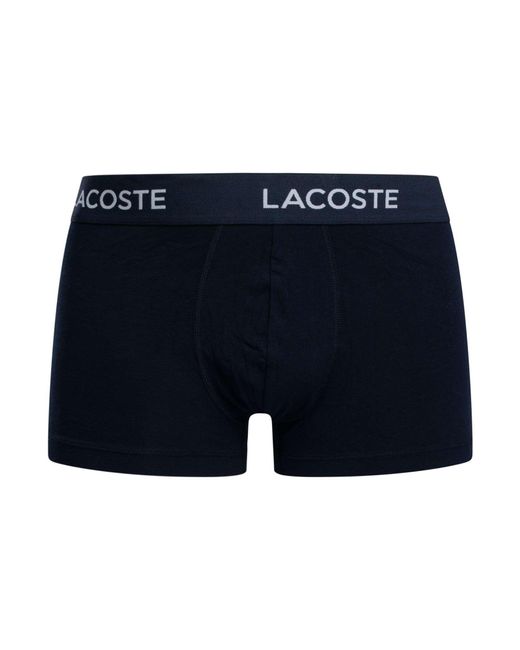 Lacoste Blue 3 Pack Cotton Stretch Trunks for men