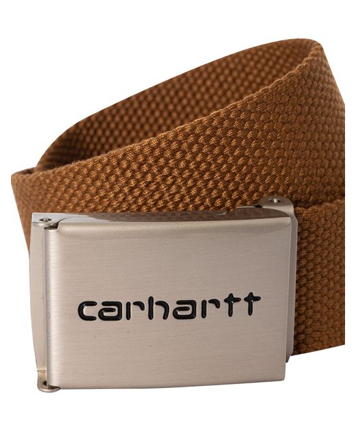 Carhartt Brown Logo Cip Belt for men