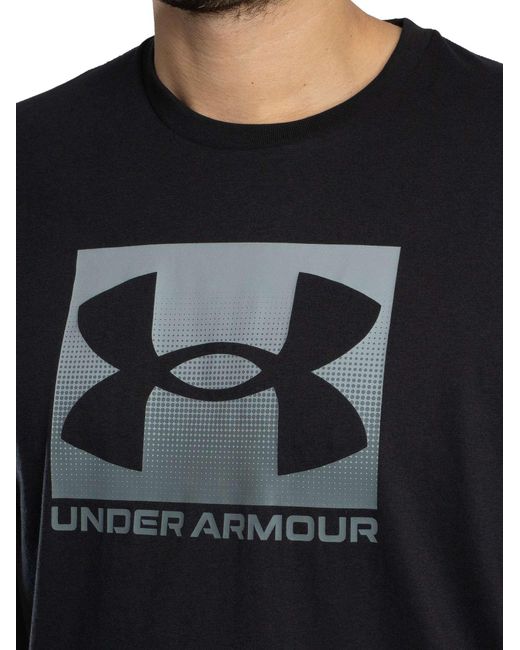 Under Armour Black Loose Boxed Sports Graphic T-shirt for men