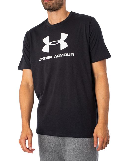 Under Armour Sportstyle logo t-shirt in black