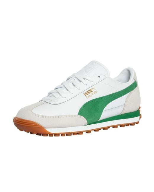 PUMA Green Easy Rider Mix Leather Trainers for men