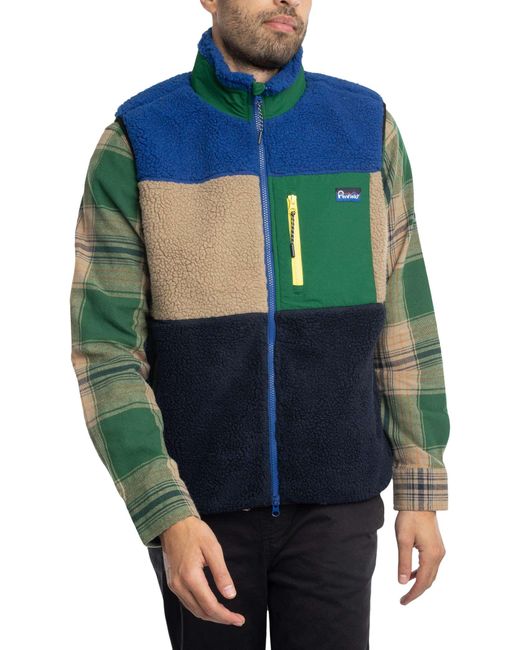 Penfield Blue Mattawa Fleece Gilet for men