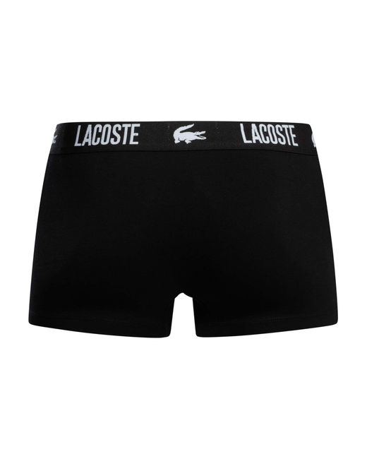 Lacoste Black 3 Pack Trunks for men
