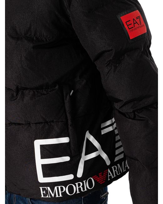 EA7 Side Logo Bomber Jacket in Black for Men | Lyst