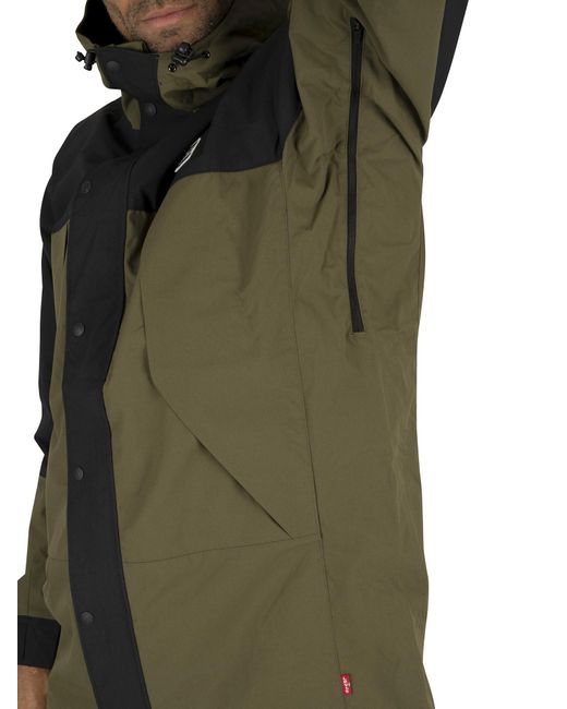 levi's mens green parka jacket