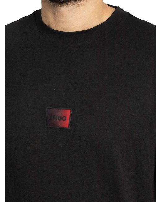 HUGO Black Danotie Boxed Logo T-shirt for men