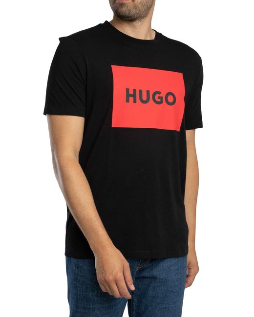 HUGO Black Dulive222 Graphic T-shirt for men