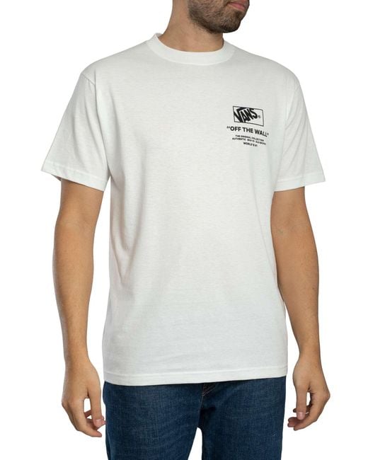 Vans White Stacked Back Graphic T-shirt for men