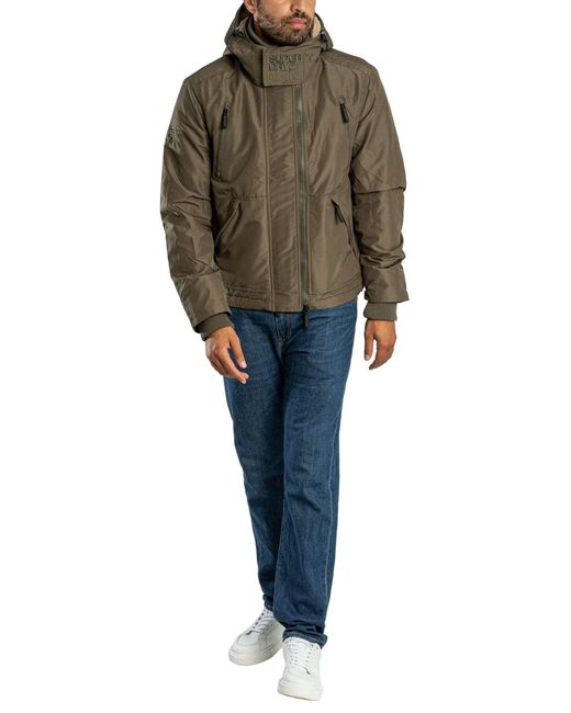 Superdry Brown Hooded Arctic Windcheater Jacket for men