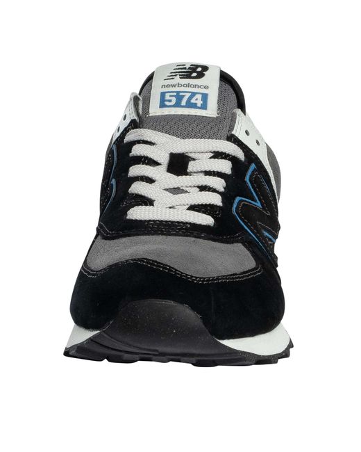 New Balance Blue 574 Suede Trainers for men