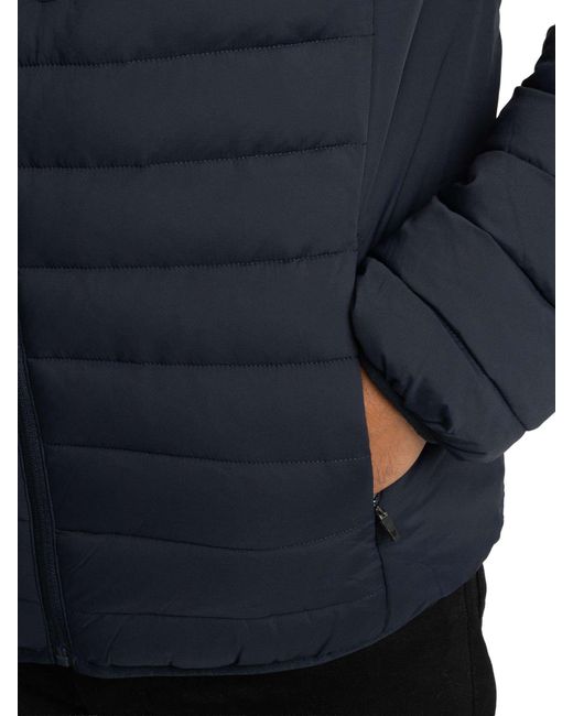 Lyle & Scott Blue Stretch Lightweight Quilted Jacket for men