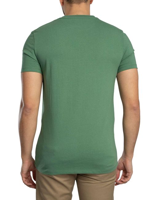 Timberland Green Slim Fit Embroidered Logo T-shirt for men