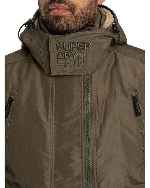 Superdry Brown Hooded Arctic Windcheater Jacket for men