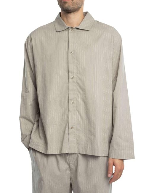 Calvin Klein Gray Button Down Pyjama Top for men