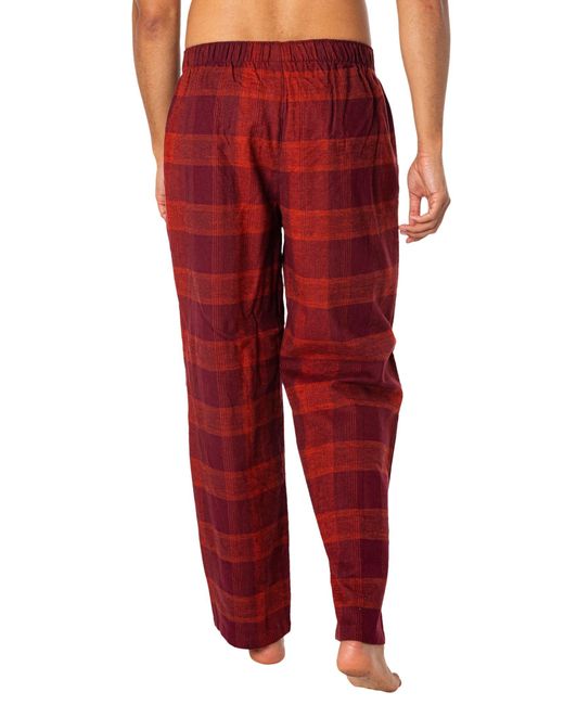 Calvin Klein Red Pure Flannel Pyjama Set for men