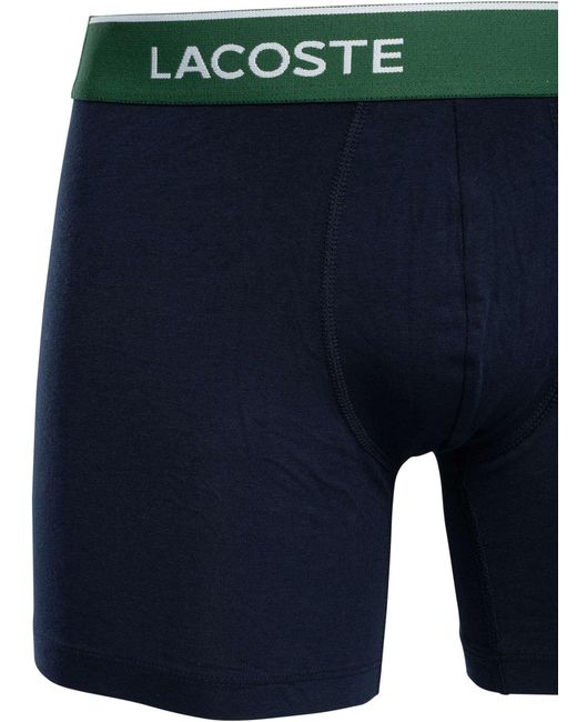Lacoste Blue 3 Pack Boxer Briefs for men