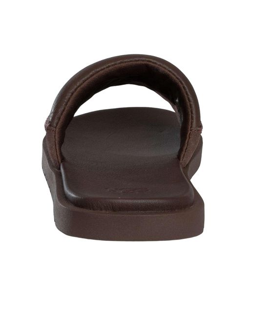 Ugg Brown Seaside Ii Leather Sliders for men