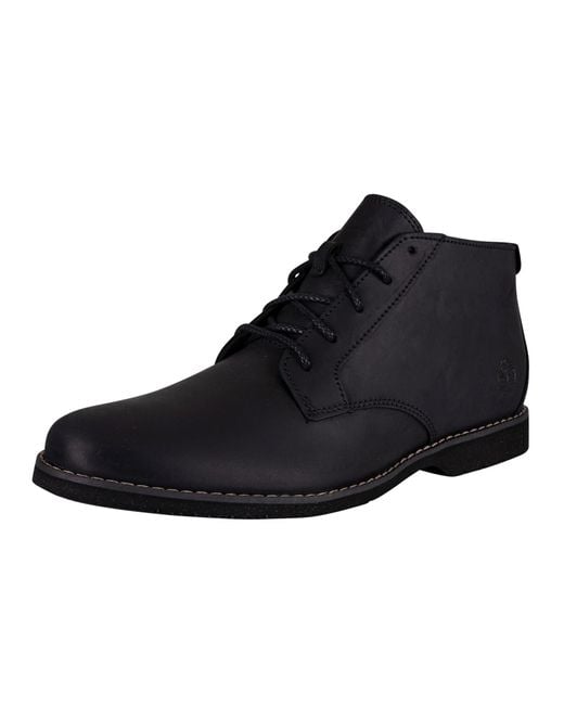 Timberland Woodhull Leather Chukka Boots in Black for Men Lyst