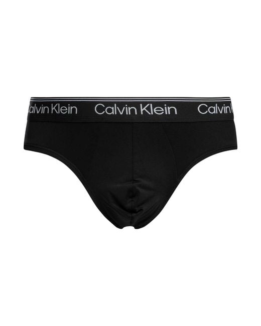 Calvin Klein Black 3 Pack Microfiber Stretch Hip Briefs for men