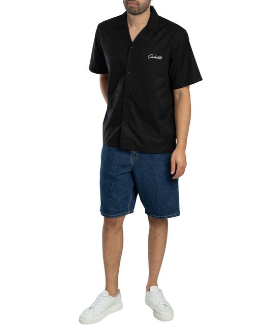 Carhartt Blue Single Knee Denim Shorts for men