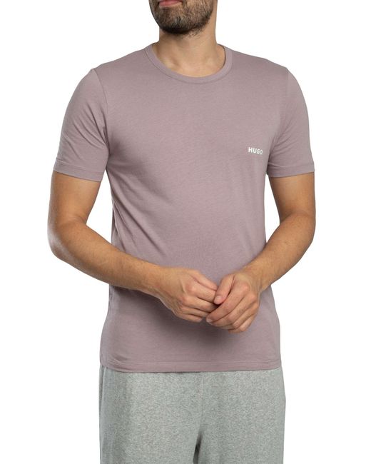 HUGO White 3 Pack Crew Lounge T-shirt for men